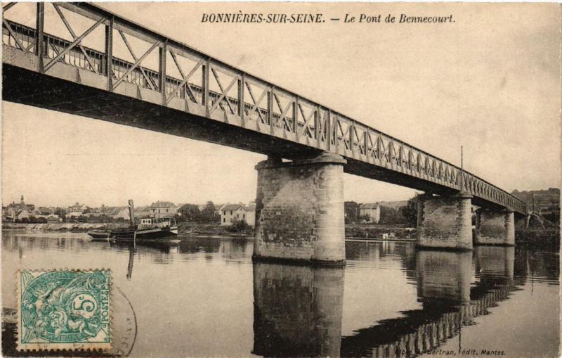 CPA BONNIERES-sur-SEINE - Le Pont de Bennecourt (453228)