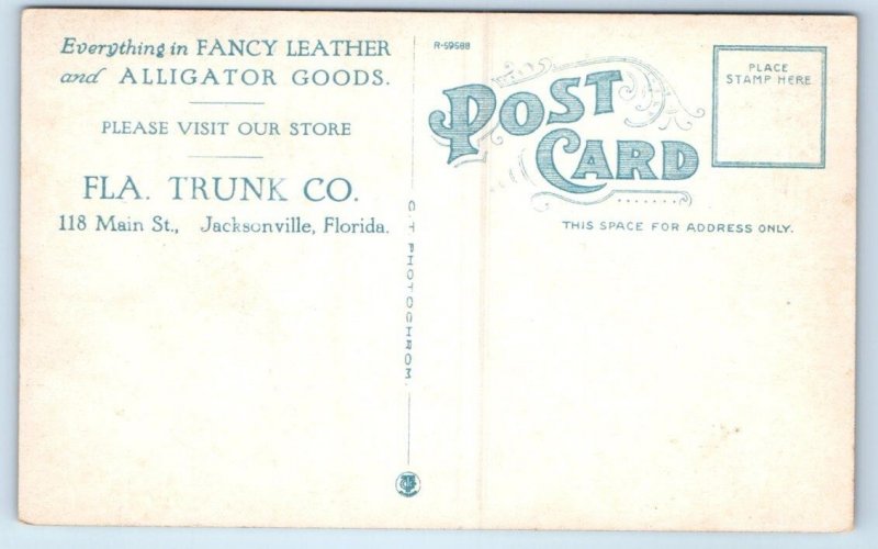 JACKSONVILLE, FL ~ Interior FLORIDA TRUNK MANUFACTURING Retail Store  Postcard