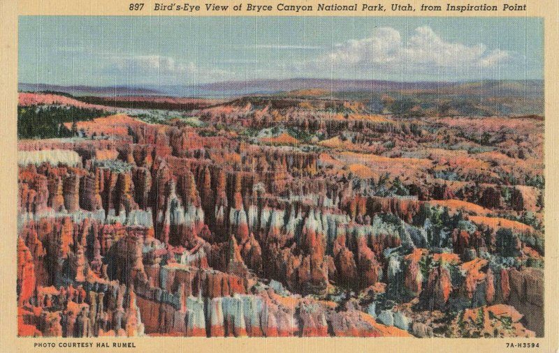 Postcard Bryce Canyon National Park Inspiration Point Utah