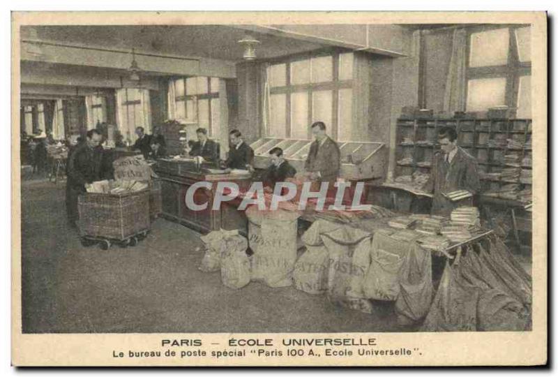 Old Postcard Paris World School The post office special Paris 100A Universal ...