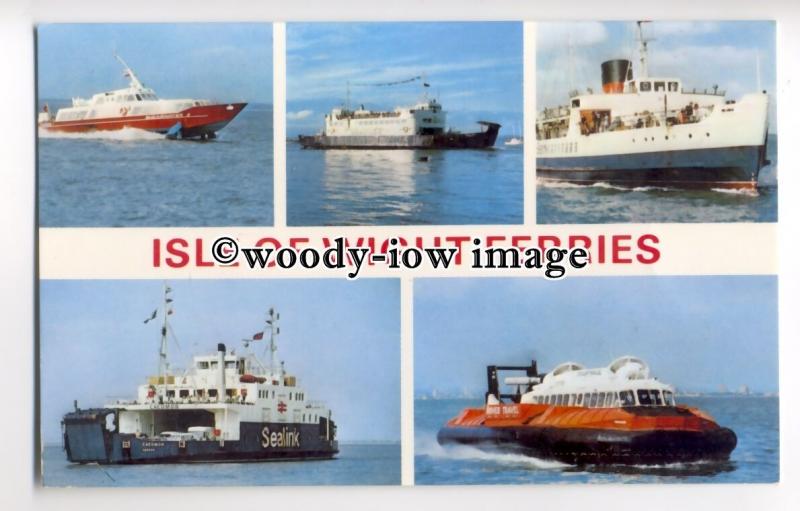 f0937 - 5 Isle of Wight Ferries - multiview postcard