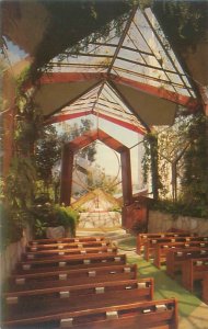 Portugese Bend California Wayfarers'  Chapel Portrait View Chrome Postcard