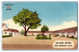 1958 De Luxe Motel Fort Morgan Colorado CO Vintage Unposted Postcard