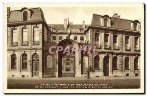 Old Postcard Paris Caisse d'Epargne and Prevoyance Rue Coq Heron and Rue du L...