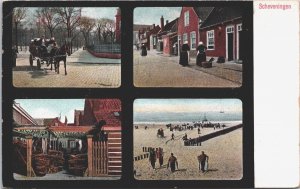 Netherlands Scheveningen Multiview Vintage Postcard 09.08