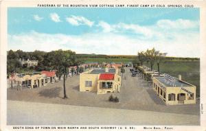 Colorado Co Postcard c1920s COLORADO SPRINGS Mountain View Cottage Camp Roadside