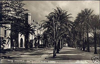 spain, MALLORCA PALMA, Paseo Sagrera 50s Zerkowitz RPPC