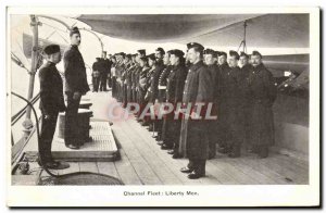 Old Postcard Boat War Channel Fleet Liberty Men