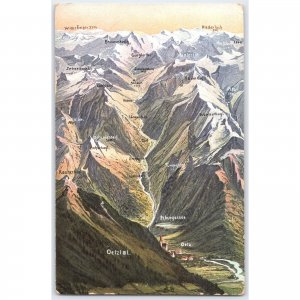 Postcard Oetz Valley Mountains Tyrol Austria Undivided Back