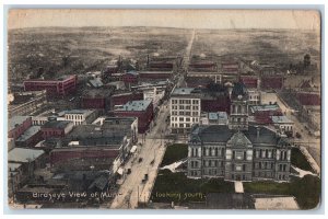 1911 Bird's Eye View Of Muncie Looking South Indiana IN Antique Postcard