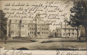 Skowhegan Maine ME Convent and School c1910 Vintage Real Photo Postcard