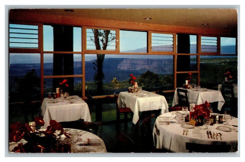 Dining Room Volcano House Hawaii Vintage Standard View Postcard