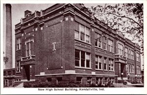 Vtg Kendallville Indiana INNew High School Building 1910s Old View Postcard