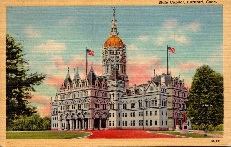 Connecticut Hartford State Capitol Building 1946 Curteich