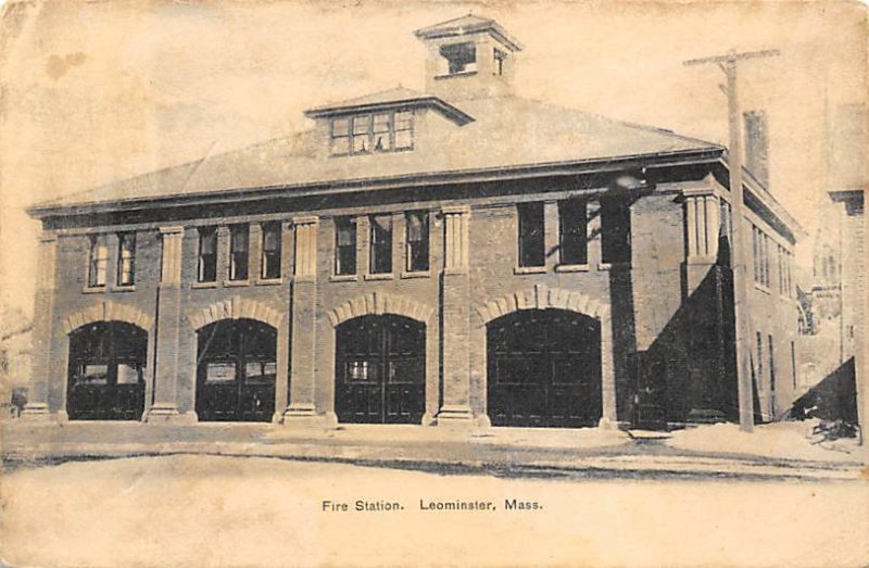 Fire Station Leominster, Mass., USA Massachusetts Fire Department 1906 