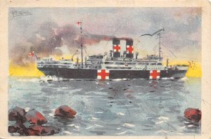 Marques De Comillas Red Cross Ship French Line Ship 