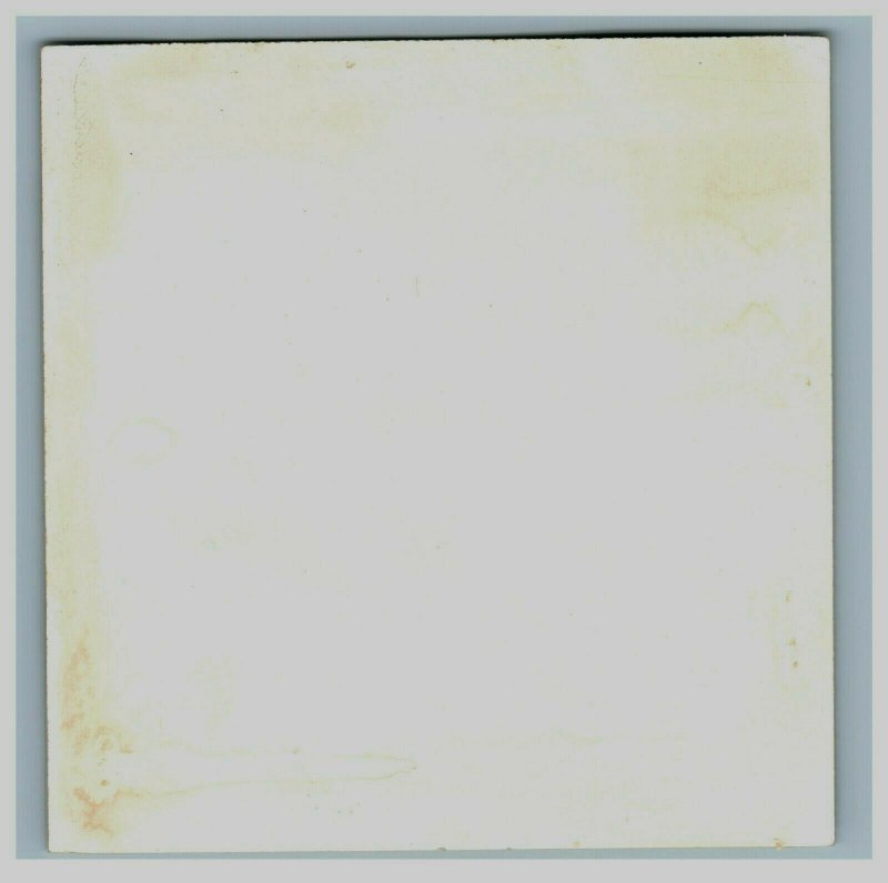 1880s Victorian Christmas Card Cute Child Cakes & Kisses Wishes #5E