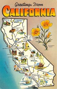 California USA Greetings From 1957 