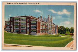 c1930's Wilbur H. Lynch High School Building Amsterdam New York NY Postcard