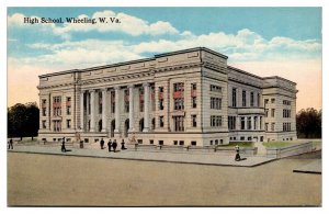 Antique High School, Wheeling, WV Postcard