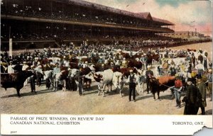 Parade Prize Winners Review Day Canadian National Exhibition Toronto Postcard 