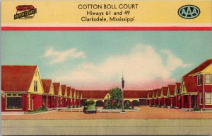 Cotton Boll Court Clarksdale Mississippi Postcard PC466