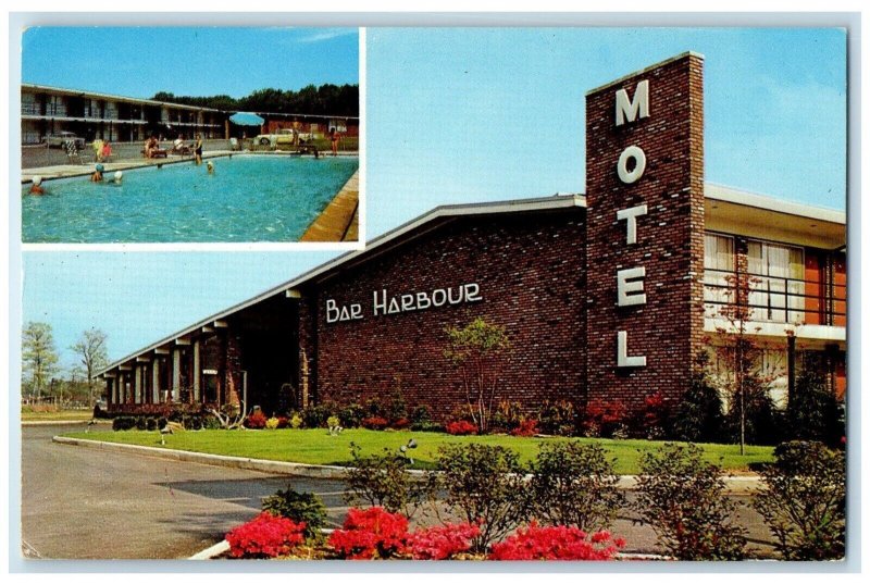 c1960 Bar Harbour Motel Sunrise Massapequa Park Long Island New York NY Postcard