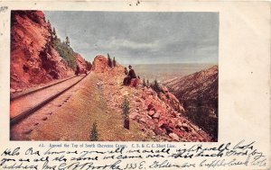 J27/ South Cheyenne Canon Colorado Postcard c10 CS&CC Short Line Railroad 99