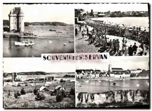 Modern Postcard Saint Servan Solidor Tower Beach Bas Sablons Camping of the c...
