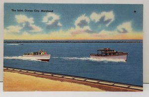 Ocean City Maryland, The Inlet Vintage Edward Stores Inc. Postcard B5