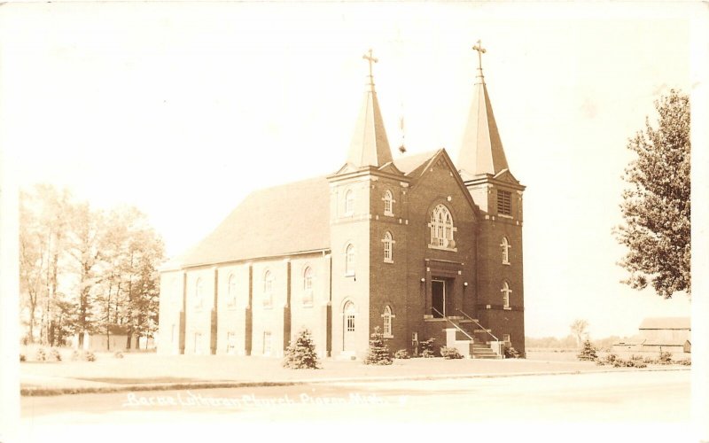G24/ Pigeon Michigan RPPC Postcard 1944 Berne Lutheran Church