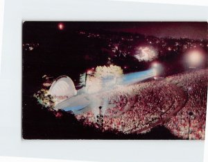 Postcard View Of Hollywood Bowl During Summer Concert Los Angeles California USA