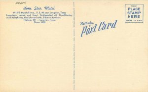 Lone Star Hotel roadside 1940s Longview Texas Nationwide linen Postcard 20-13147