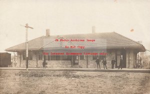 Depot, Wisconsin, Marshfield, RPPC, Wisconsin Central Railroad Station, 1908 PM