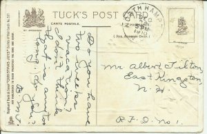 Christmas Greetings:   Tuck -- Embossed