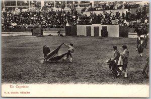 Un Capotazo V.B. Cumbo Gibraltar Bull Fighting Arena Antique Postcard