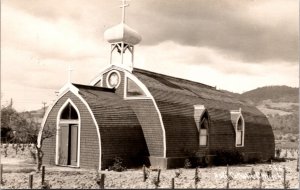 Real Photo Postcard Our Lady of Mt. Carmel Church in Asti, California