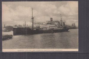 GERMANY  DAMPFER HELUAN  HAMBURG AMERIKA LINE, c1930 ppc., unused.