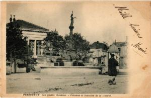 CPA PÉRIGUEUX - Les quatre chemins - Colonne et fontaine de la liberté (297391)