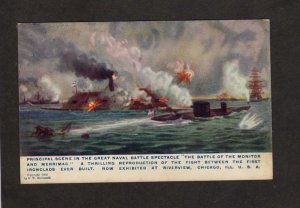 IL Battle Monitor and Merrimac Ironclads Navy Naval Civil War Riverview Chicago
