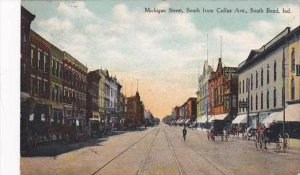 Indiana South Bend Michigan Street South From Colfax Avenue 1910