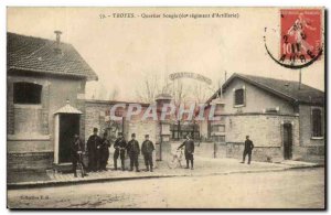 Troyes Postcard Traditional Neighborhood Songis (60th regiment of & # 39artil...