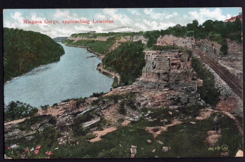 New York LEWISTON Niagara Gorge approaching - pm1907 - Und/B