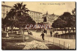 Old Postcard The Nice Massena Square