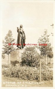 ND, Bismarck, North Dakota, RPPC, Sacajawea Statue, Photo