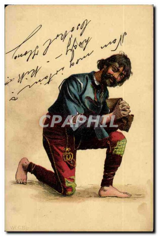 Fantasy - Men - Man kneeling with clasped hands (Hungarian chart Hungary Hung...