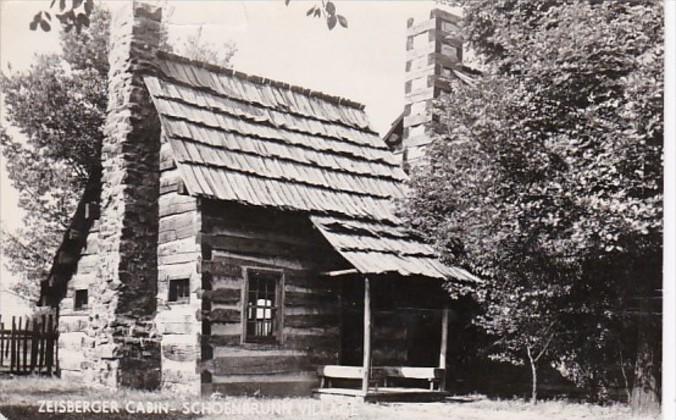 Ohio New Philadelphia Zeisberger Cabin Schoenbrunn Village Real Photo