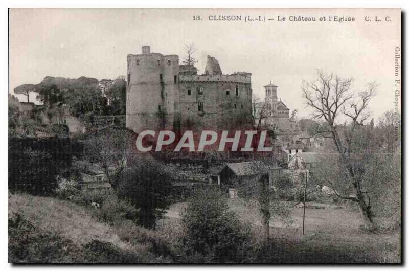 Clisson - Le Chateau and The Church - Old Postcard