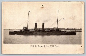 HMS St. George  Cruiser  England  UK   Postcard