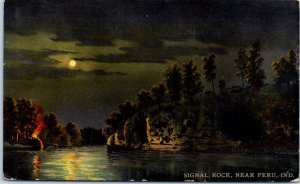 1910s Signal Rock Near Peru Indiana Postcard